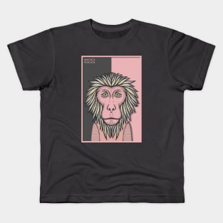 Japanese Macaque Monkey Kids T-Shirt